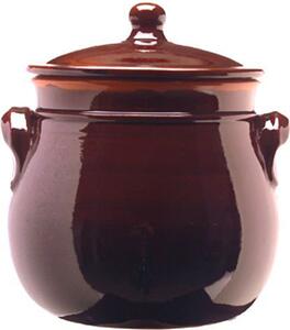 Coli Pentola in Terracotta cm 18 con Coperchio 2 Manici - Bruna