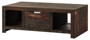Tavolino da salotto in legno di Sheesham / palissandro 118x65x42 grigio scuro oliato TAMBORA #878