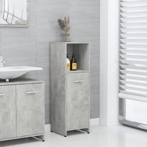 Mobile da Bagno Grigio Cemento 30x30x95 cm in Legno Multistrato