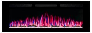 Camino elettrico ArtiFlame AF50WR: camino elettrico da incasso con potenza di riscaldamento di 1800 W, effetto fiamma realistico, illuminazione a LED, telecomando, timer, colore nero