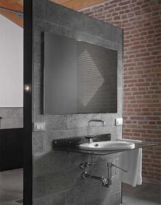 Specchio da bagno luce led 3D e altoparlanti bluetooth - Diamond - 63x53