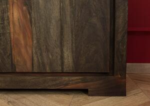 Credenza in legno di Sheesham / palissandro 150x45x85 grigio scuro oliato TAMBORA #881