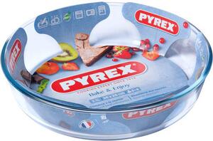 Pyrex Pirofila da Forno in Vetro Borosilicato Rotonda 25 cm colore Trasparente - BAKE & ENJOY