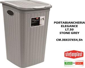 STEFANPLAST Portabiancheria Elegance lt 50 Stone Grey - SF30081
