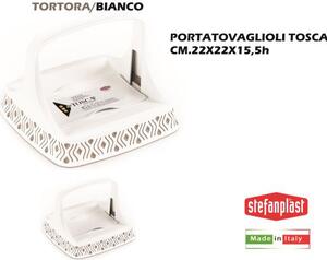 STEFANPLAST Portatovaglioli Orizzontale Tosca Bianco/Tortora Chiaro Plus - SF55800