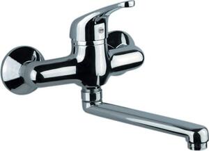 F.lli Fiore Rubinetto Cucina Miscelatore a Muro Monocomando Cartuccia 42 mm finitura Cromo - 39CR4200