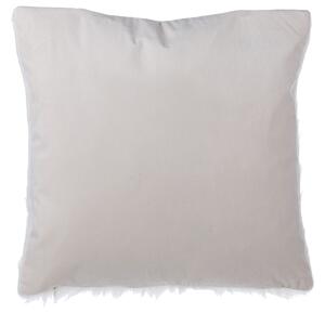Set di 2 cuscini decorativi Shaggy in finta pelliccia bianca 45 x 45 cm Beliani