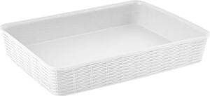 STEFANPLAST Scatola Plastica con finitura interna effetto seta 35 x 26 x 6 cm Bianco - Elegance 30950