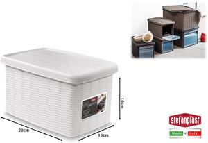STEFANPLAST Scatola Elegance senza Multiuso Chiusa Bianca cm 29x19x16h - 30030
