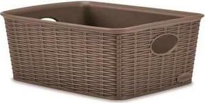 STEFANPLAST Scatola Plastica con finitura interna effetto seta 25 x 19 x 10 cm Tortora - Elegance 30971