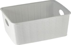 STEFANPLAST Scatola Plastica con finitura interna effetto seta 25 x 19 x 10 cm Bianco - Elegance 30970