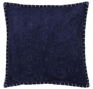 Set di 2 cuscini decorativi blu motivo geometrico 45 x 45 cm accessori decorativi vintage glamour invecchiati Beliani