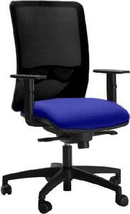 Mael Sedia Ergonomica con Ruote e Braccioli in Tessuto Mesh colore Blu Scuro - Rio