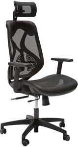 Mael Sedia Ergonomica con Ruote Braccioli e Poggiatesta in Tessuto Mesh colore Nero
