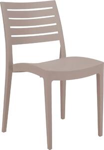 Grandsoleil Sedia per Esterni Impilabile in Plastica Dimensioni 80x49x51 cm colore Juta - Firenze