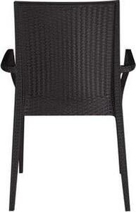 IGAP Sedia per Esterni Impilabile in Polipropilene Dimensioni 57x53x89 cm colore Antracite - Bistrot