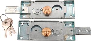 Prefer Serrature per Serrande Avvolgibili Set 2 pezzi Sx Dx 3 chiavi in dotazione Scatola 155x55 Cilindro in Ottone - A711