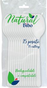 Bibo Set 15 Cucchiai in Bioplastica colore Bianco - 6650790