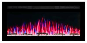 ArtiFlame AF37WR: caminetto elettrico da incasso con potenza termica di 1800 W, effetto fiamma realistico, illuminazione a LED, telecomando, timer, colore nero