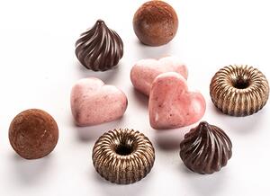 Silikomart Stampo in Silicone per Dolci Cioccolatini 11 Posti x 3 cm colore Marrone - Choco Crown