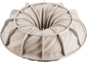 Silikomart Stampo in Silicone per Dolci Ciambella Intreccio 3D 21 cm colore Bianco