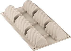 Silikomart Stampo in Silicone per Dolci Swing 6 Posti 8 x 4,5 x 3,5 cm - 3Design