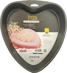 Vespa Stampo per Dolci Antiaderente a Cuore in Alluminio 22 cm