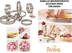 Decora Stampo per Dolci Anello Microforato in Acciaio Inox 20 x 2 H cm