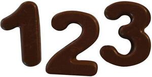 Silikomart Stampo in Silicone per Dolci Numeri Cioccolato 33 x 18 cm colore Marrone - Choco 123