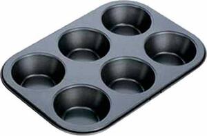 Tescoma Stampo per Dolci Muffin Antiaderente 6 Posti 18 x 26 cm colore Grigio - Delicia