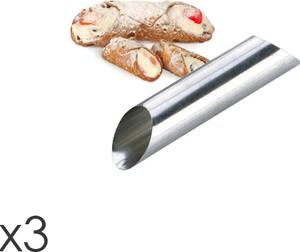 Tescoma Stampo per Dolci Forme per Cannoli in Acciaio Inox Set 3 Pezzi 3 cm colore Inox - Delicia