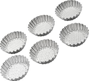 Pedrini Stampo per Dolci in Acciaio Inox Set 6 Pezzi 9,5 cm