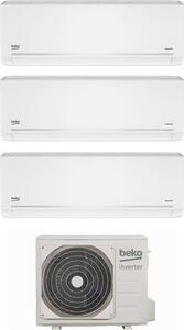 Beko Climatizzatore Trial Split Inverter 9000 + 9000 + 12000 Btu Condizionatore con Pompa di Calore Classe A++/A+ (Unit Interne + Unit Esterna) -