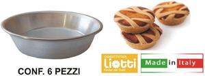 Oggettistica Liotti Stampo per Dolci Pastierina in Alluminio Set 6 Pezzi 10 x 2,5 H cm