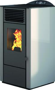 Punto Fuoco Stufa a Pellet Ventilata 9.5 kW Capacit Serbatoio 13.5 kg Volume Riscaldabile 200 m3 con Telecomando colore Bianco - 901659100 LORY