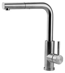 Rubinetto da cucina Pure.Sink Elite Steel Spark-S in acciaio inossidabile con bocca estraibile PS8041-02