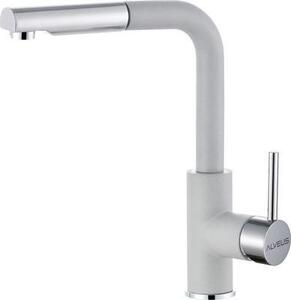 Rubinetto da cucina monocomando Alveus Siros, bocca alta, cemento granitico