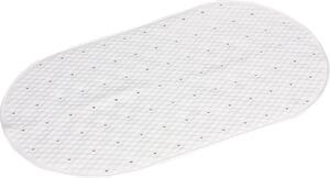 GEDY Tappetino Vasca da Bagno Antiscivolo con Ventose Tappeto rettangolare in PVC 690 x 385 x 7 mm colore Trasparente Bianco - TAVA4000230 Solid