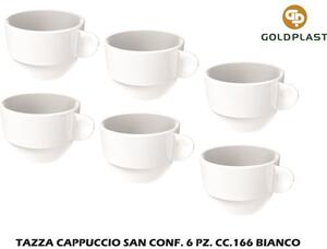 Goldplast Tazza Cappuccio San confezione 6 pezzi cc 166 Bianco - GO189737