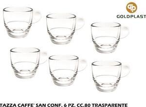 Goldplast Tazzina Caffe' San confezione 6 pezzi cc 80 Trasparente - GO191884