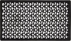 ISMAR Tappeto zerbino da esterni in plastica 70x40 cm colore Nero - Stella - S/147 Confezione 5 Pezzi