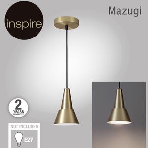 Lampadario Design Mazugi oro in metallo, D. 12 cm, L. 12 cm, INSPIRE