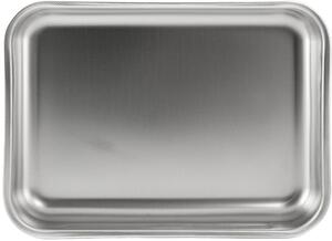 Steelpan Teglia Forno Antiaderente Rettangolare in Acciaio Inox Antigraffio 35 x 26 cm colore Inox