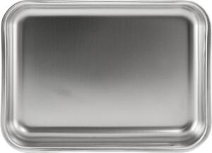 Steelpan Teglia Forno Antiaderente Rettangolare in Acciaio Inox Antigraffio 25 x 19 cm colore Inox