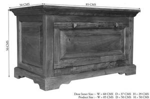 OXFORD #0906 Comodino in legno di acacia - laccato / miele 85x50x50