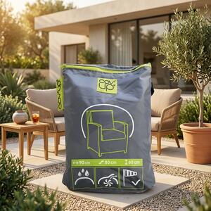 Moia Telo Copertura per Poltrona da Giardino in Poliestere Impermeabile 90x60x80 cm - CVP04