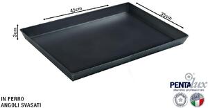 Pentalux Teglia Forno Rettangolare in Ferro Blu Svasata 45 x 35 cm