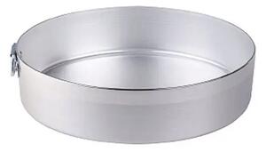 Pentole Agnelli Tortiera Stampo per Torta in Alluminio Puro con Asola 22 cm colore Argento - Family Cooking