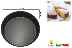 Vespa Tortiera Stampo per Torta Antiaderente Liscia Alta in Alluminio 32 cm