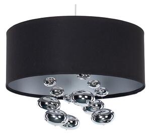 Lampadario a sospensione su cavo BUBBLE 1xE27/60W/230V diam. 40 cm nero